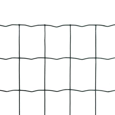 vidaXL Euro Fence Steel 10x1.5 m Green