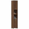 vidaXL Bathroom Cabinet Brown Oak 30x30x183.5 cm Engineered Wood