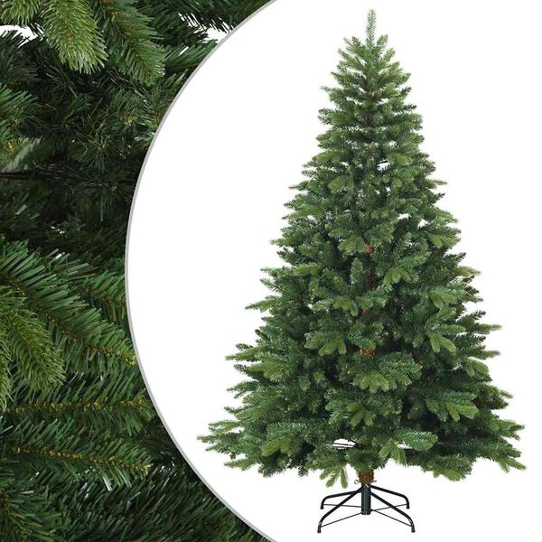 vidaXL Artificial Hinged Christmas Tree Green 180 cm PVC, PE and steel