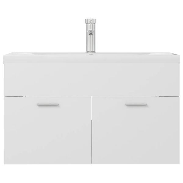 vidaXL Sink Cabinet with Built-in Basin White Engineered Wood