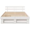 vidaXL Bed Frame with Headboard White 140 x 200 cm Solid Pine Wood