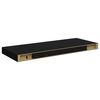 vidaXL Floating Wall Shelves 4 pcs Black 60x23.5x3.8 cm MDF