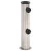vidaXL Parasol Base for &Oslash;38/48 mm Pole Silver Stainless Steel