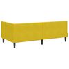 vidaXL Corner Bed Frame with Headboard Yellow 90 x 200 cm Velvet