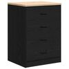 vidaXL Garage Cabinets 2 pcs Black Engineered Wood