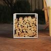vidaXL Firewood Rack White 40x40x40 cm Cold-rolled steel