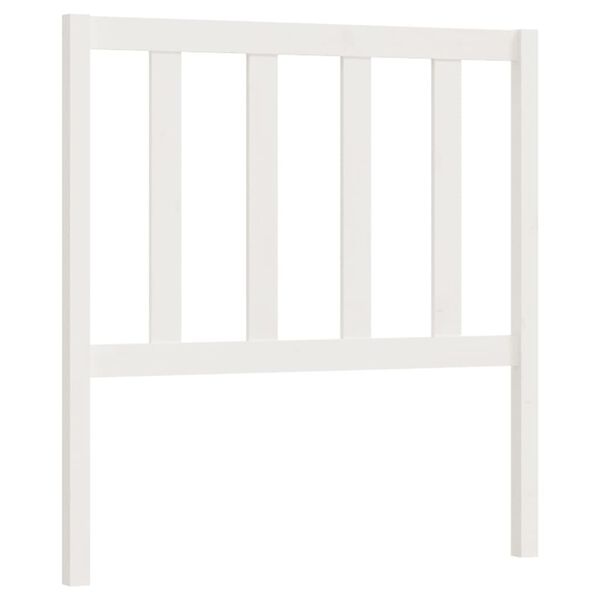 vidaXL Bed Headboard White 106x4x100 cm Solid Wood Pine