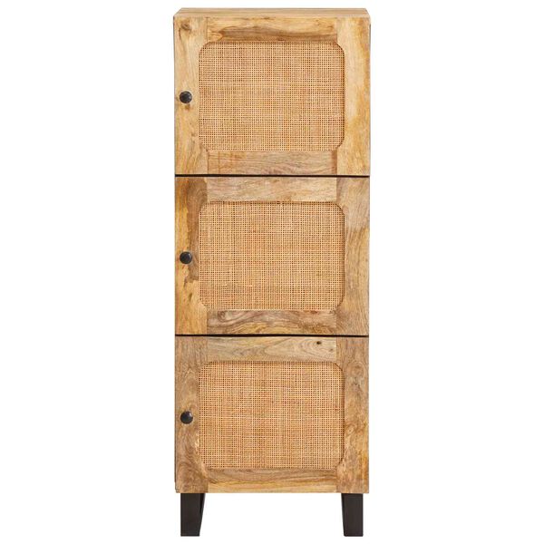 vidaXL Highboard with Storage Brown 90 x 33 x 75 cm Solid Mango Wood