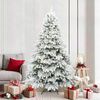 vidaXL Artificial Christmas Tree with 300 LEDs White 210 cm PE and PVC