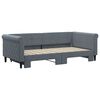 vidaXL Daybed with Trundle without Mattress Dark Grey 90x190 cm Single