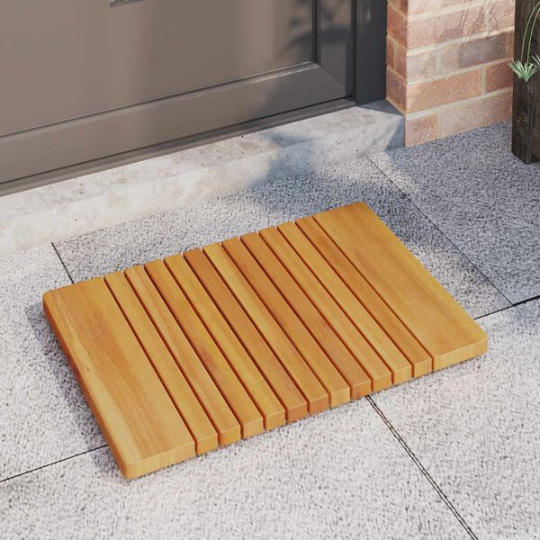 vidaXL Bath Mat Plain Brown 59 x 40 cm Wood