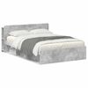 vidaXL Bed Frame with Storage Concrete Grey 140 x 190 cm