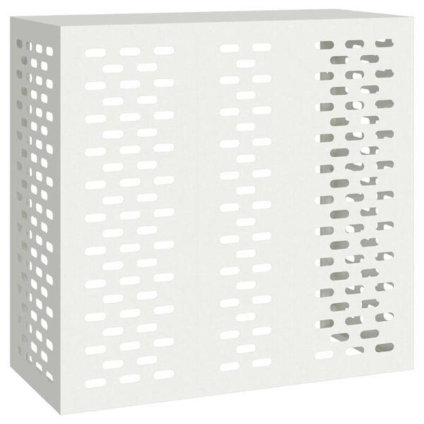vidaXL Air Conditioner Cover White 110 x 50 x 105 cm Steel