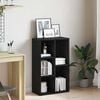 vidaXL Bookcase Black Oak 50x25x80 cm Engineered Wood