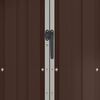 vidaXL Garden Shed Brown 116x45x175 cm Galvanised Steel