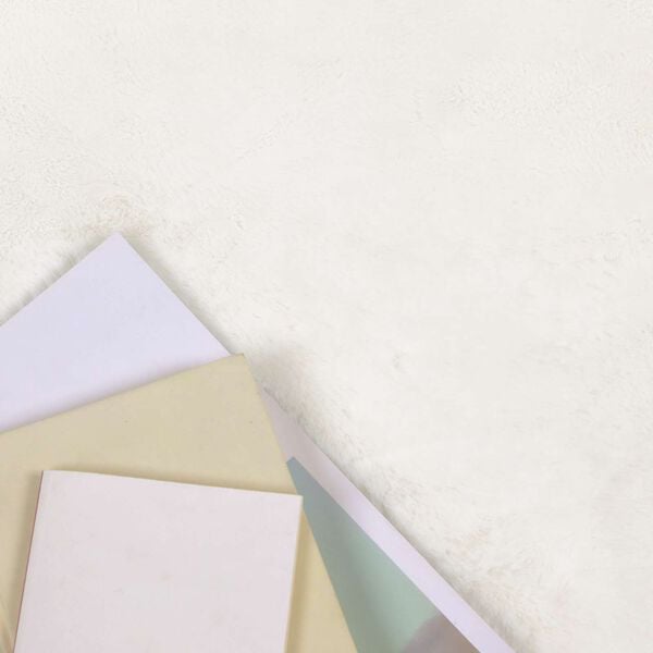 vidaXL Faux Rabbit Fur Rug Olite Cream 140 x 200 cm Polyester