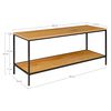 House Nordic TV Stand with 2 Shelves Avery Oak and Black