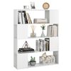 vidaXL Book Cabinet Room Divider High Gloss White 100x24x124 cm