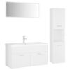 vidaXL Bathroom Furniture Set White Engineered Wood