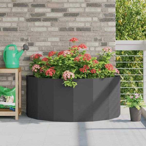 vidaXL Planter Black 120 x 60 x 50 cm Steel