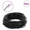 vidaXL Leather Cord Black &Oslash;1 mm x 10 m Leather
