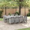 vidaXL Garden Dining Set 9 pcs White Polypropylene