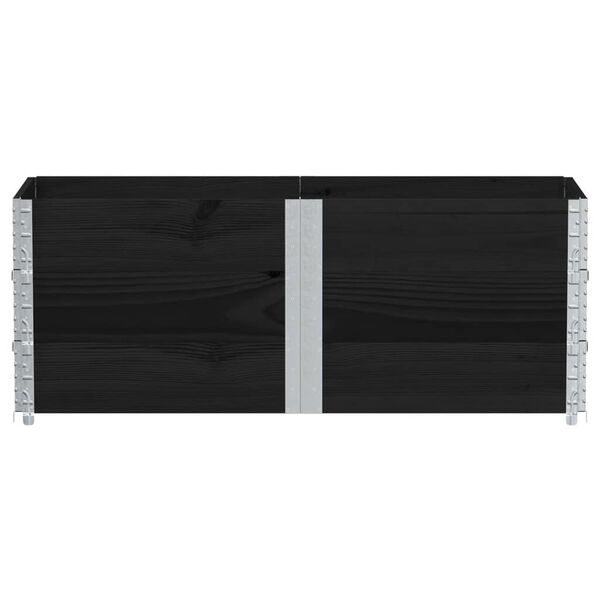 vidaXL Garden Planter Black 150x50 cm Solid Wood Pine