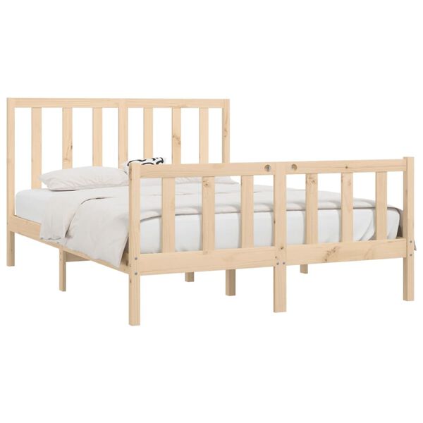 vidaXL Bed Frame without Mattress 140x200 cm Solid Wood