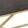 vidaXL Coffee Table Gold Stainless Steel and Tempered Glass