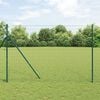 vidaXL Fence with Posts Green 1.6 x 10 m Steel
