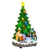 vidaXL Musical Christmas Tree SALO 16 x 15 x 27.5 cm Resin Green