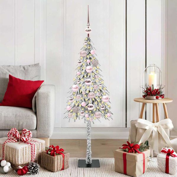vidaXL Christmas Tree with 150 LEDs White 120 cm PE and Steel
