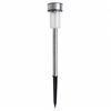 Solar-powered Stainless Steel LED Post Light Set of 12