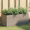 vidaXL Garden Planter with 2 Pots Grey 72x30x32 cm Poly Rattan