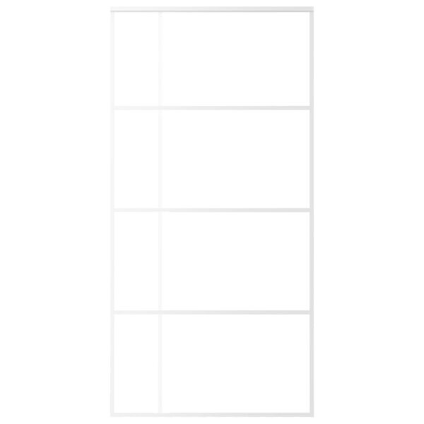 vidaXL Sliding Door ESG Glass and Aluminium 102.5x205 cm White