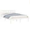 vidaXL Bed Frame without Mattress White 120x190 cm Small Double Solid Wood