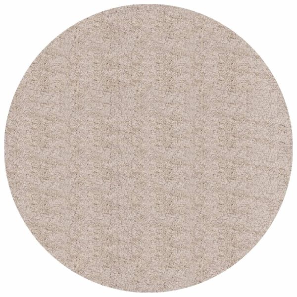 vidaXL Shaggy Rug PAMPLONA High Pile Modern Beige Ø 100 cm