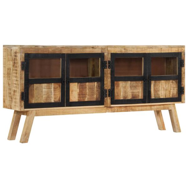 vidaXL Sideboard Brown and Black 160x30x76 cm Solid Wood Mango