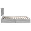 vidaXL Storage Bed Grey Sonoma 140 x 200 cm Engineered Wood