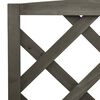 vidaXL Trellis Planter with Shelves Grey 70x42x120 cm Solid Firwood