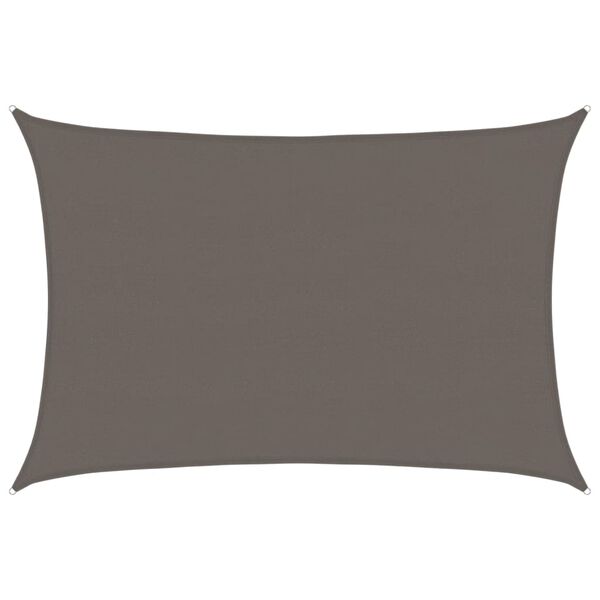 vidaXL Sunshade Sail 160 g/m&sup2; Anthracite 5x6 m HDPE