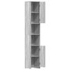vidaXL Bathroom Cabinet Grey Sonoma 30x30x183.5 cm Engineered Wood