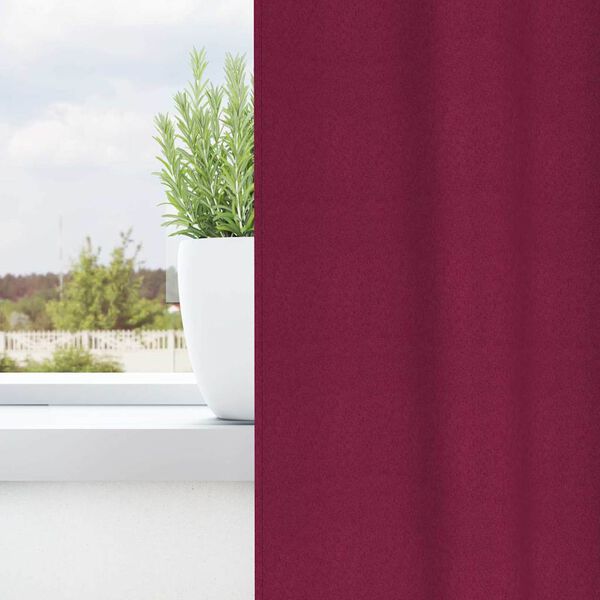 vidaXL Blackout Curtains with Rings 2 pcs Wine Red 175 x 140 cm