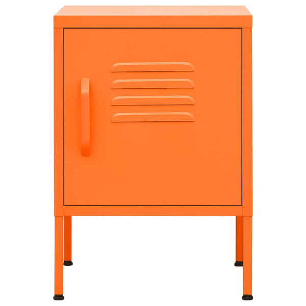 vidaXL Nightstands 2 pcs Orange 35x35x51 cm Steel