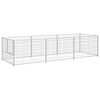 vidaXL Dog Kennel Silver 3 m&sup2; Steel