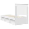 vidaXL Bed Frame with Headboard White 75 x 190 cm Solid Pine Wood