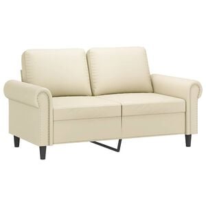 vidaXL 2-Seater Sofa Cream 120 cm Faux Leather