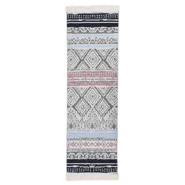 vidaXL Rug Pink and Aqua 80x300 cm Cotton