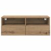 vidaXL TV Wall Cabinets Wall-mounted 2 pcs Artisan Oak 80 x 30 x 30 cm