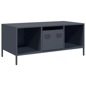 vidaXL Coffee Table Anthracite 101.5x50x43.5 cm Cold-rolled Steel